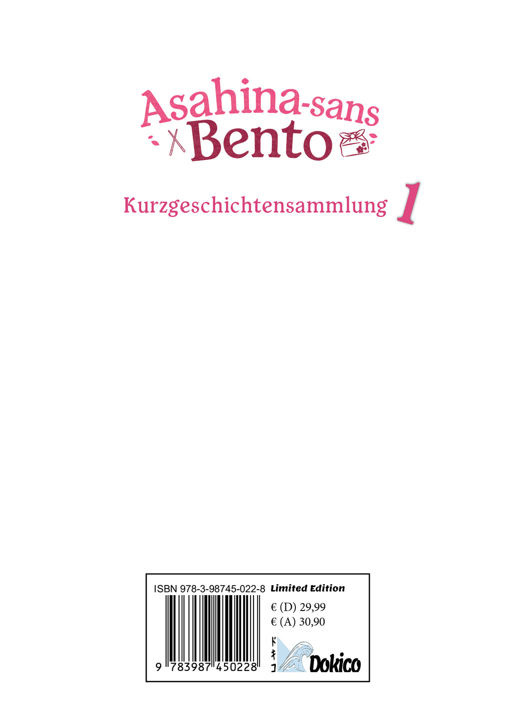 Asahina-sans Bento – Limited Edition, Band 01